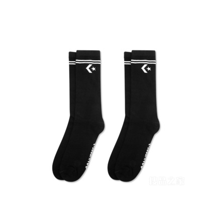 【男女同款】男女星箭条纹运动袜中筒袜 中性 黑色
