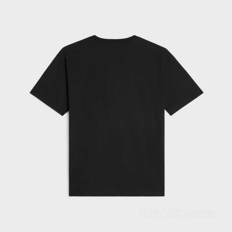 棉质平纹针织水钻宽松T恤 24630