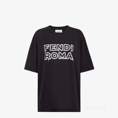 T恤 Fendi Roma胶囊系列黑色针织T恤