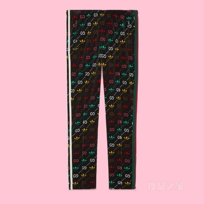 adidas x Gucci联名系列GG运动长裤 黑色和黄色