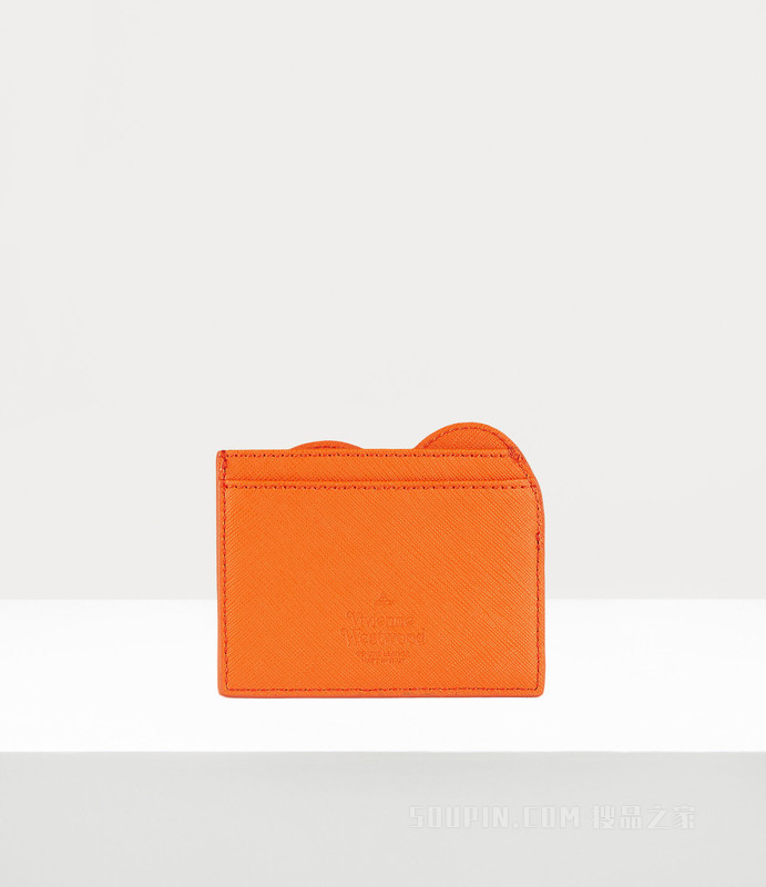 Saffiano Heart Card Holder