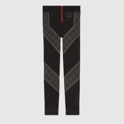GG针织提花紧身裤 黑色和灰色