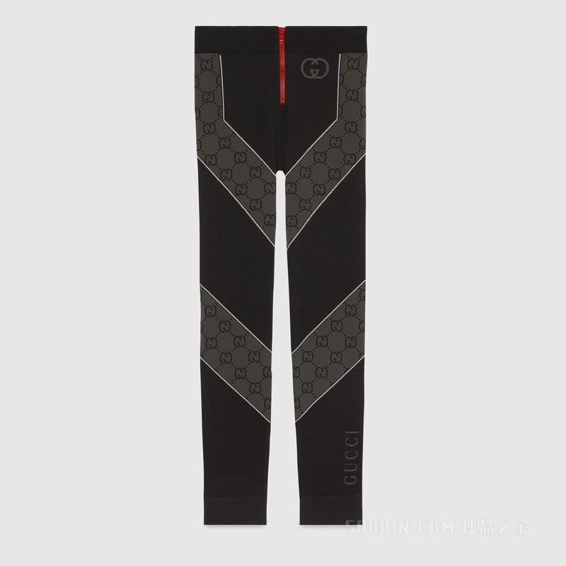 GG针织提花紧身裤 黑色和灰色