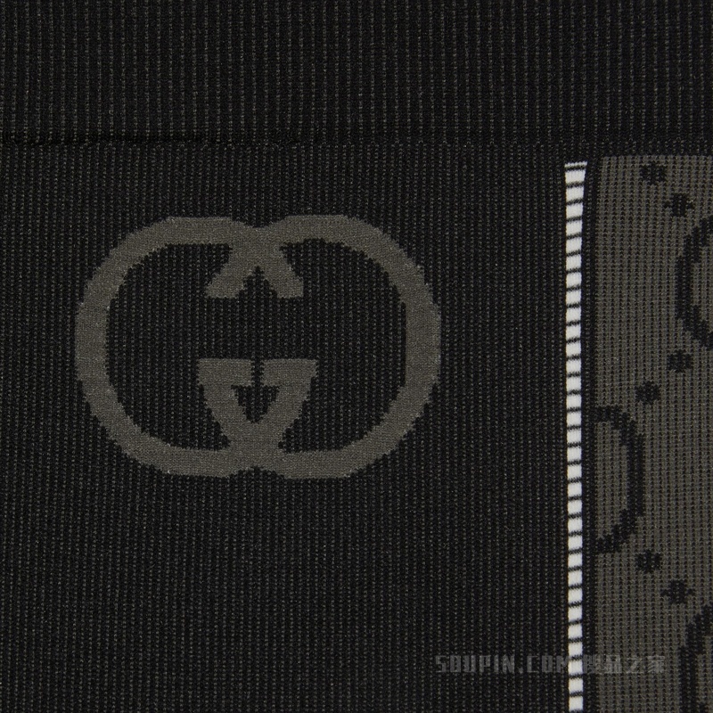 GG针织提花紧身裤 黑色和灰色