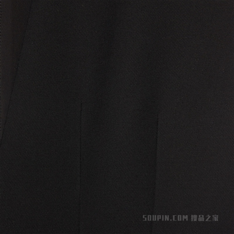 绉绸羊毛连衣裙 黑色