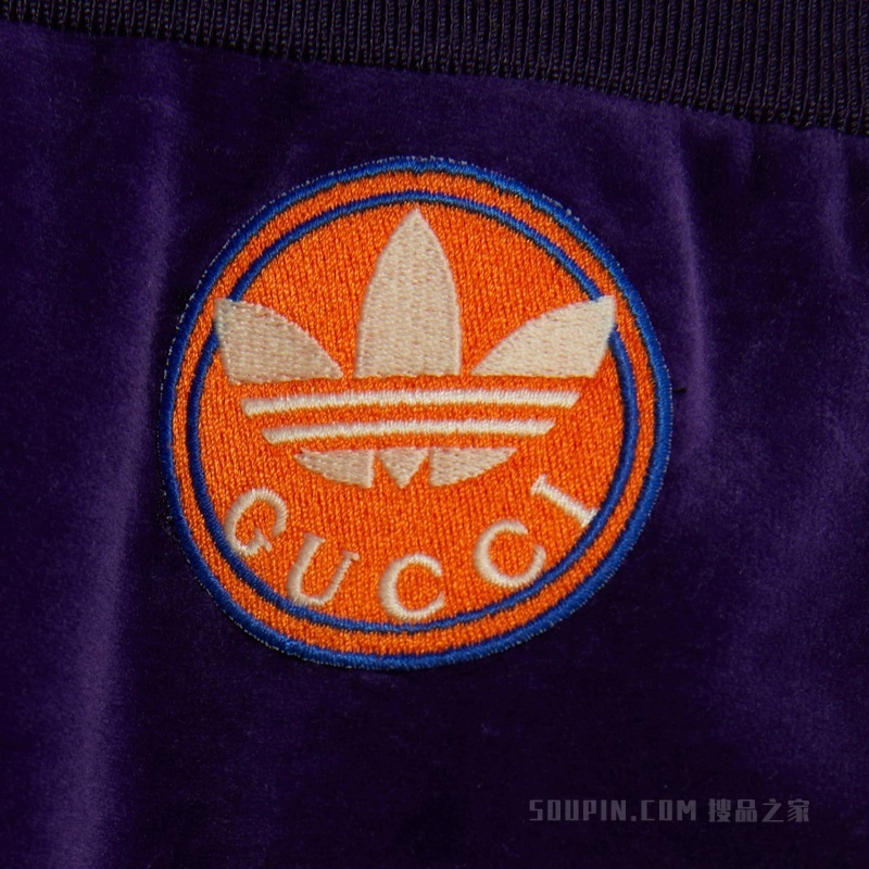 adidas x Gucci联名系列绳绒棉质半身裙 亮紫色