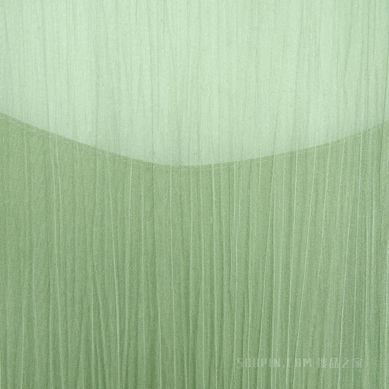 真丝雪纺连衣裙 绿色