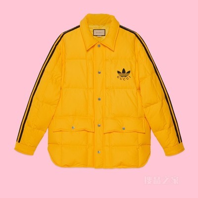 adidas x Gucci联名系列尼龙羽绒夹克 黄色