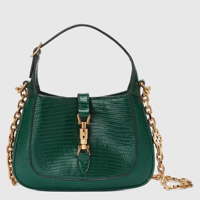 Jackie 1961系列蜥蜴皮迷你手袋 复古绿