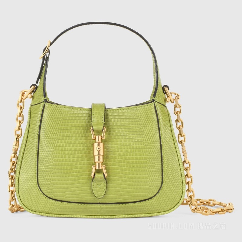 Jackie 1961系列蜥蜴皮迷你手袋 淡绿色