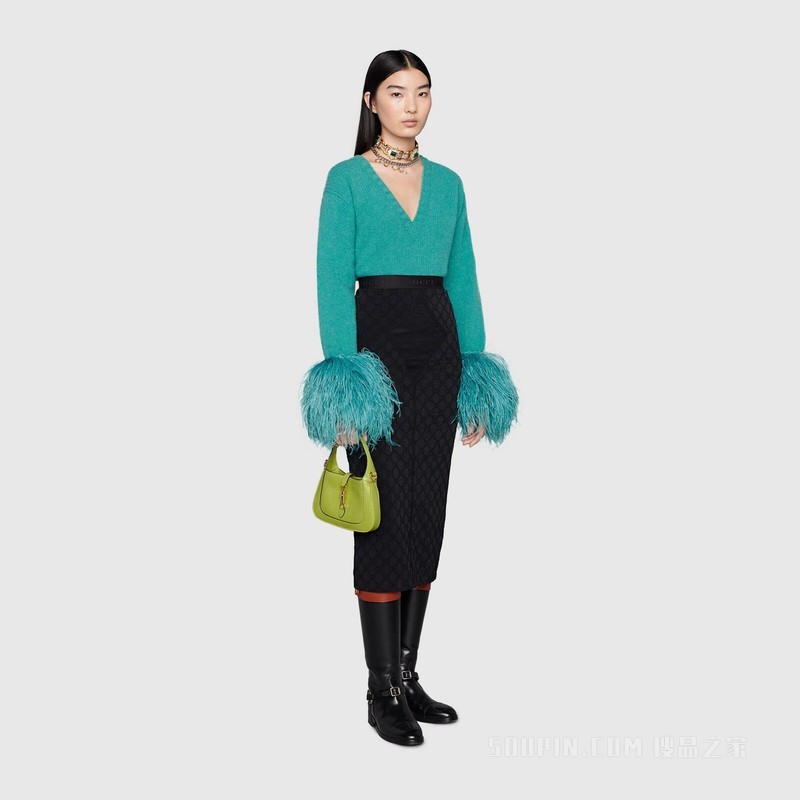 Jackie 1961系列蜥蜴皮迷你手袋 淡绿色