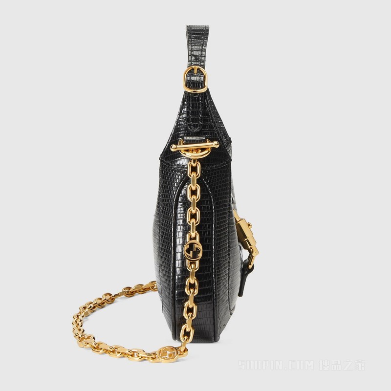 Jackie 1961系列蜥蜴皮迷你手袋 黑色