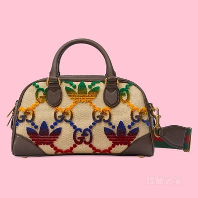 adidas x Gucci联名系列中号手提包 多色帆布
