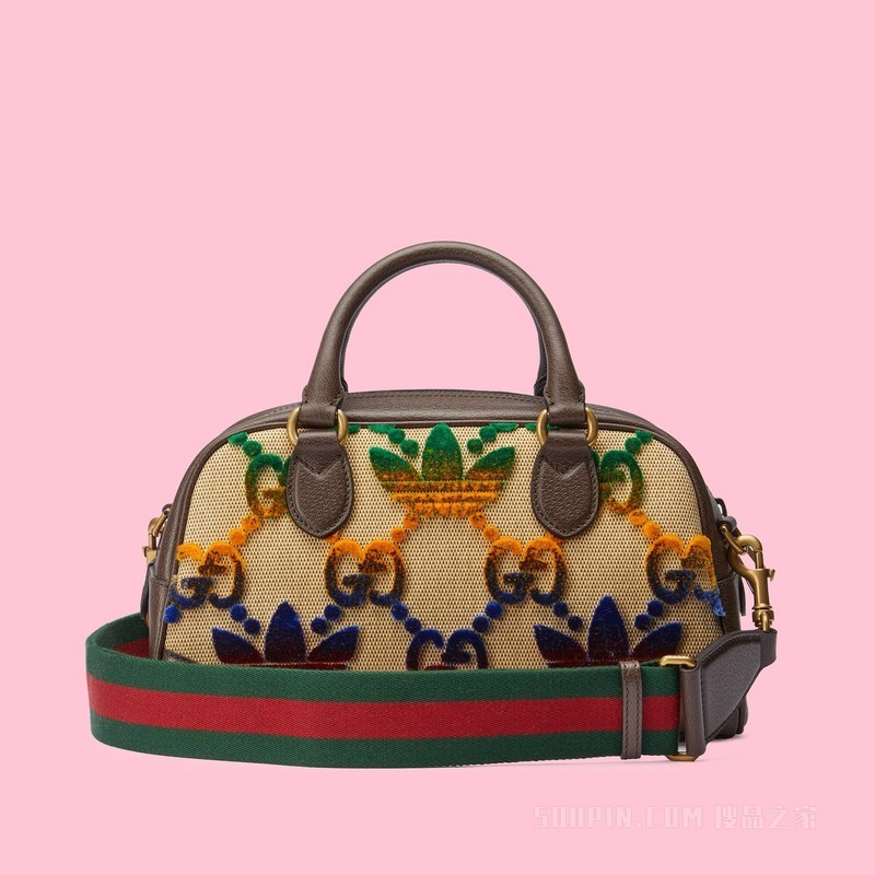 adidas x Gucci联名系列中号手提包 多色帆布
