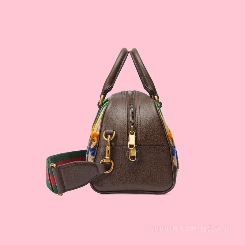 adidas x Gucci联名系列中号手提包 多色帆布