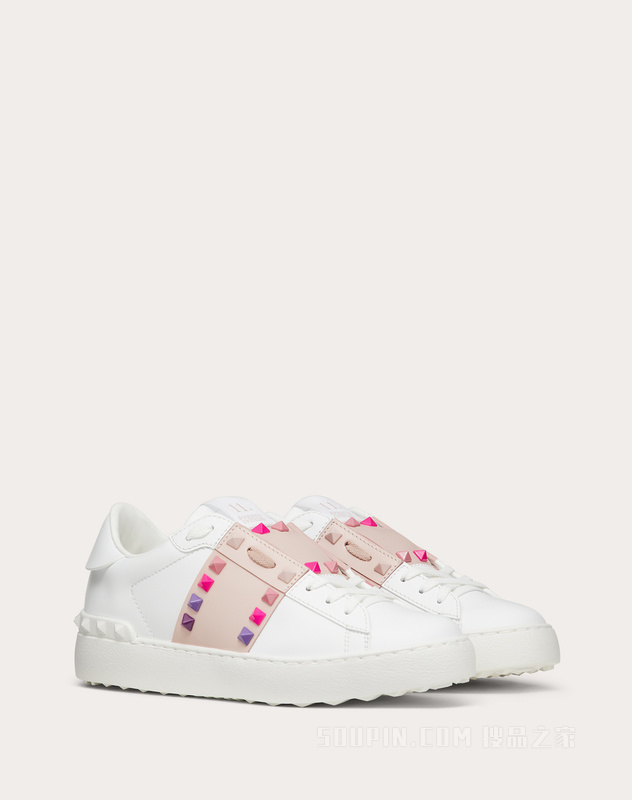 ROCKSTUD UNTITLED小牛皮运动鞋
