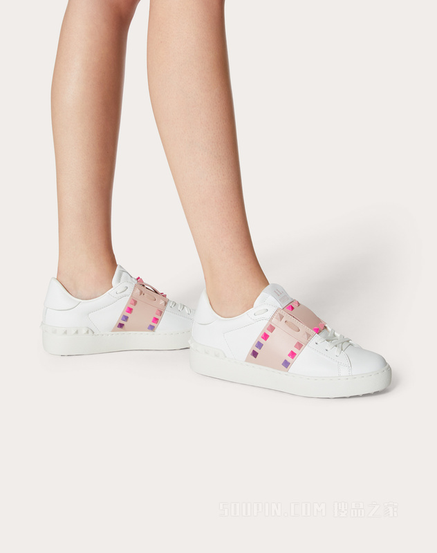 ROCKSTUD UNTITLED小牛皮运动鞋