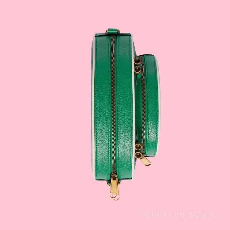 adidas x Gucci中号肩背包 绿色皮革