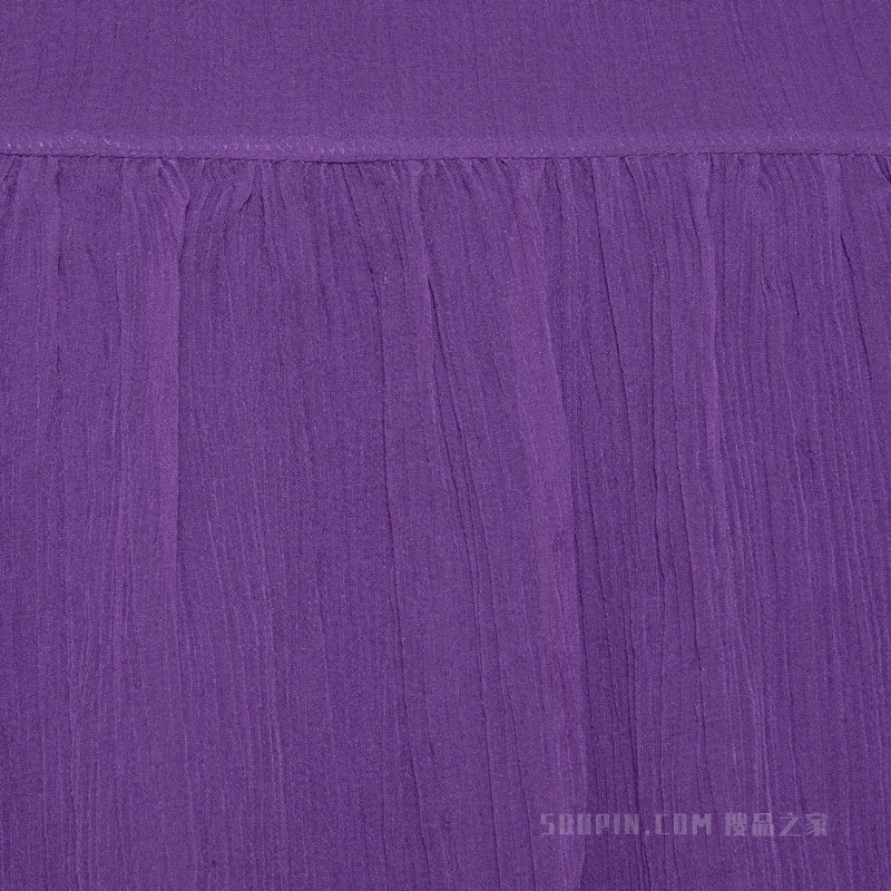 真丝雪纺连衣裙 深紫罗兰