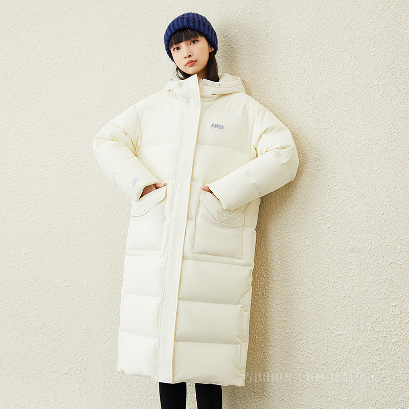 安踏女子羽绒服生活系列休闲加厚外套