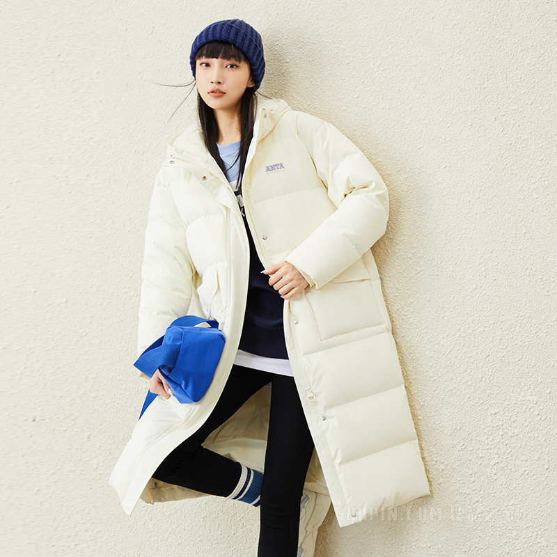安踏女子羽绒服生活系列休闲加厚外套