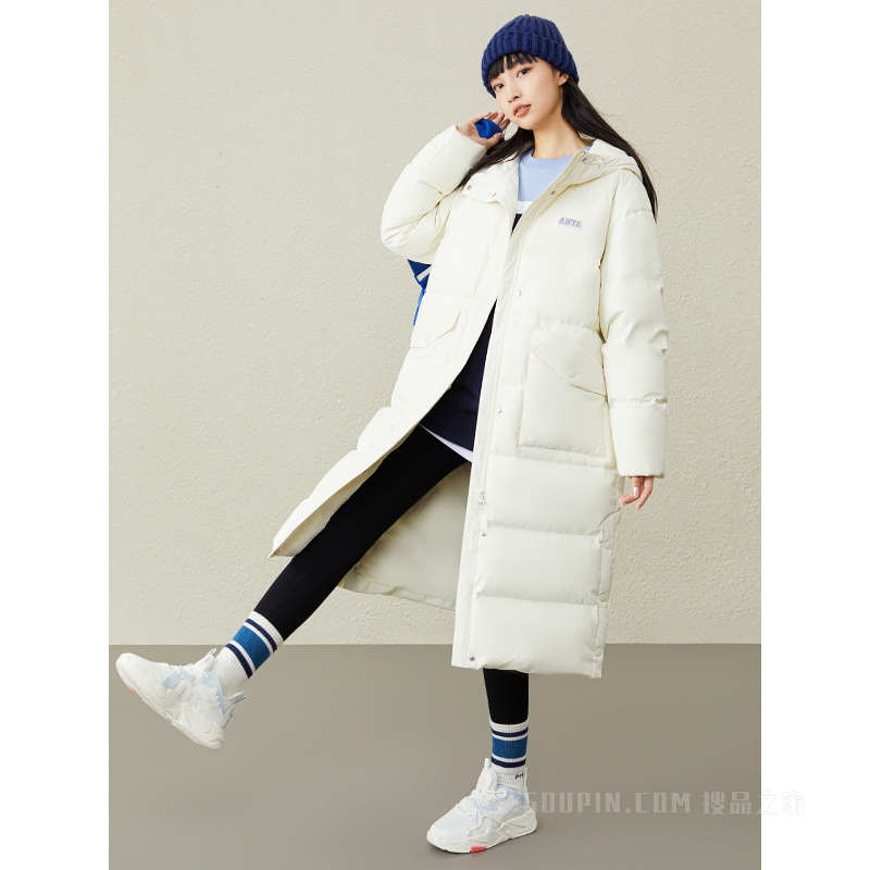 安踏女子羽绒服生活系列休闲加厚外套