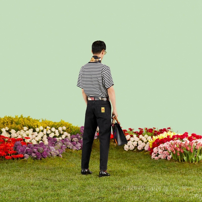 中国新年系列牛仔裤 黑色