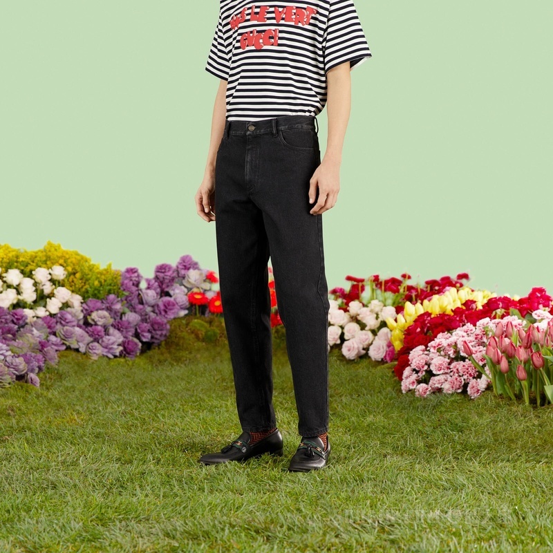 中国新年系列牛仔裤 黑色