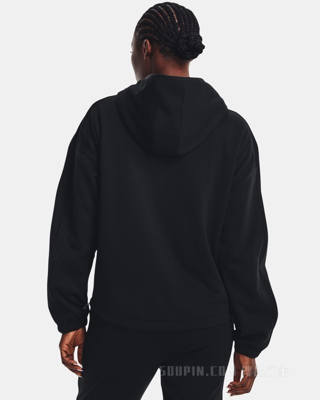 女士UA RUSH全拉链抓绒连帽上衣