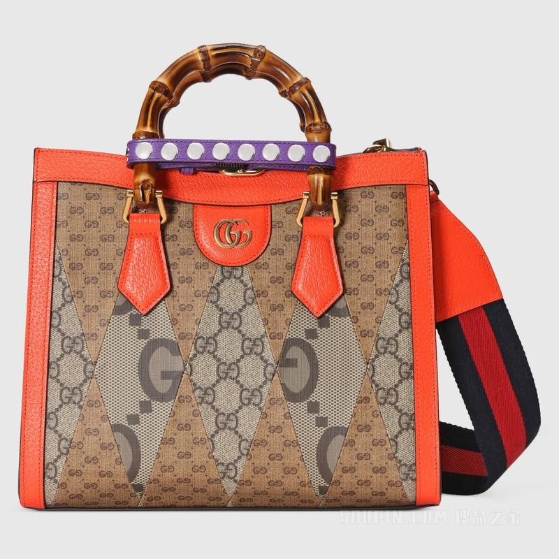 Gucci Diana竹节小号托特包 多色GG帆布