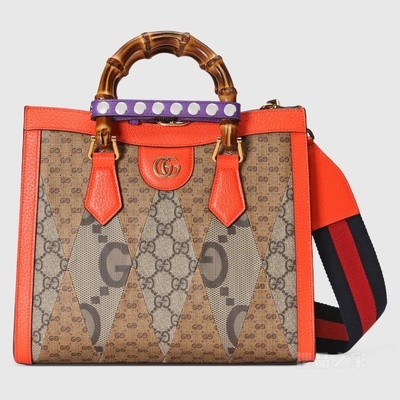 Gucci Diana竹节小号托特包 多色GG帆布