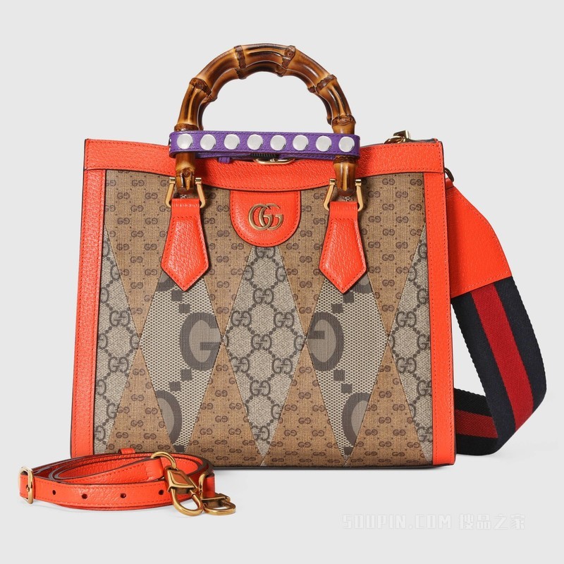 Gucci Diana竹节小号托特包 多色GG帆布