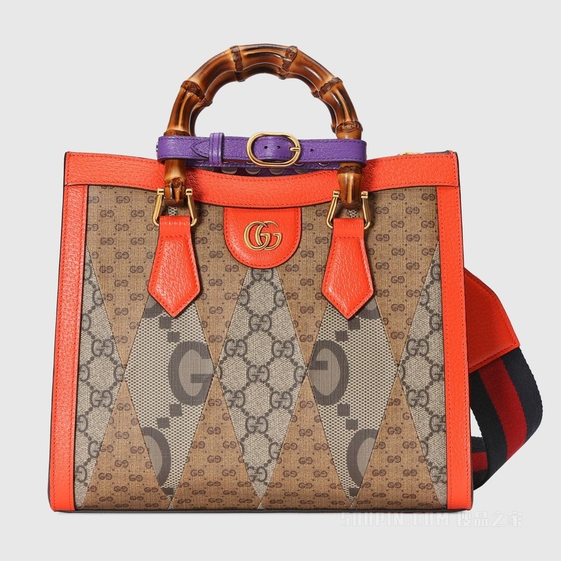 Gucci Diana竹节小号托特包 多色GG帆布