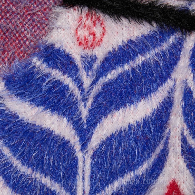 adidas x Gucci联名系列GG Trefoil大衣 蓝色和红色