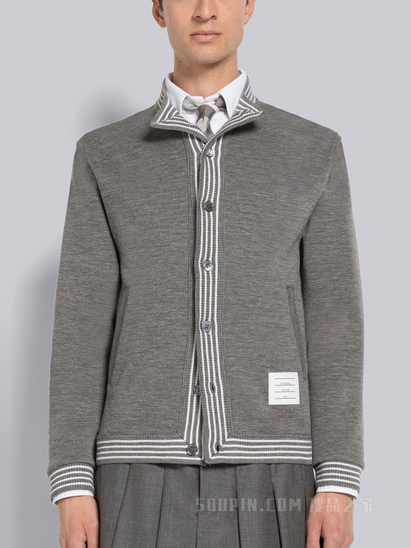 羊毛漏斗领夹克