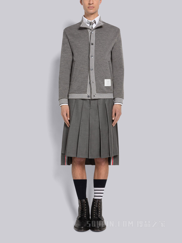 羊毛漏斗领夹克