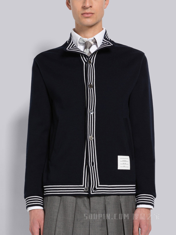 羊毛漏斗领夹克