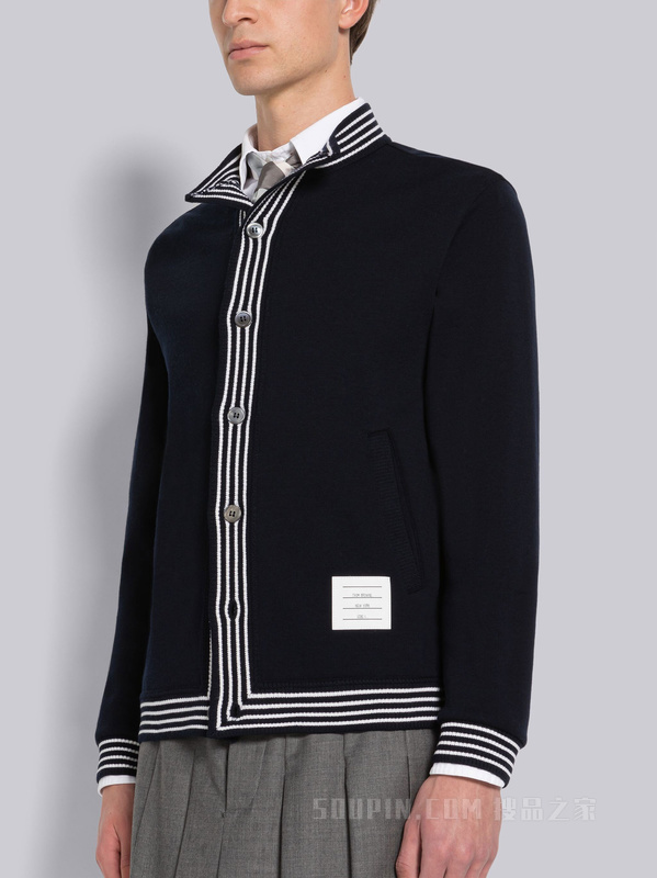 羊毛漏斗领夹克