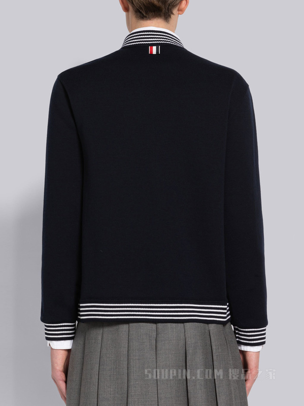 羊毛漏斗领夹克