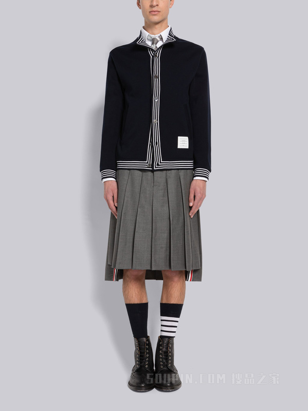 羊毛漏斗领夹克