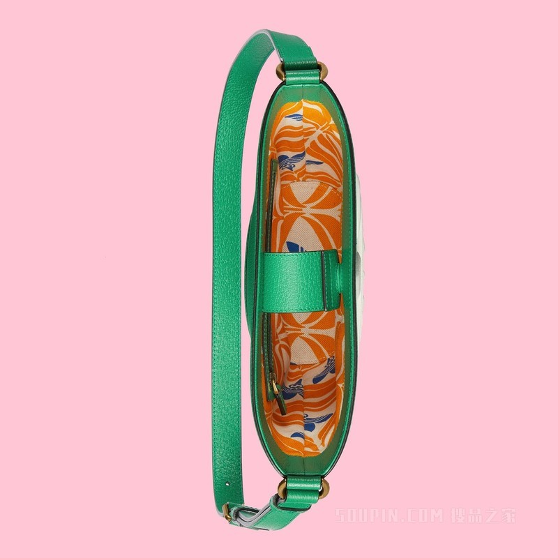 adidas x Gucci联名系列水桶包 绿色皮革