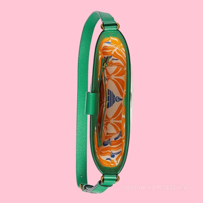 adidas x Gucci联名系列水桶包 绿色皮革
