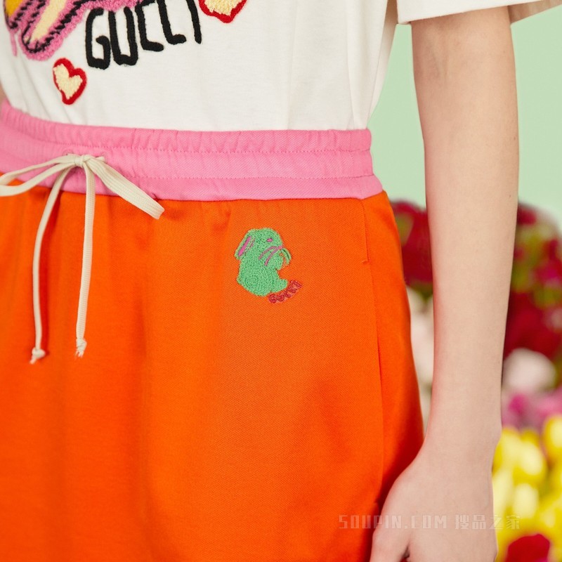 中国新年系列针织半身裙 橙色