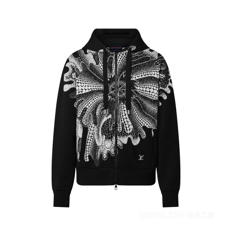 LV x YK PSYCHEDELIC FLOWER 拉链连帽衫