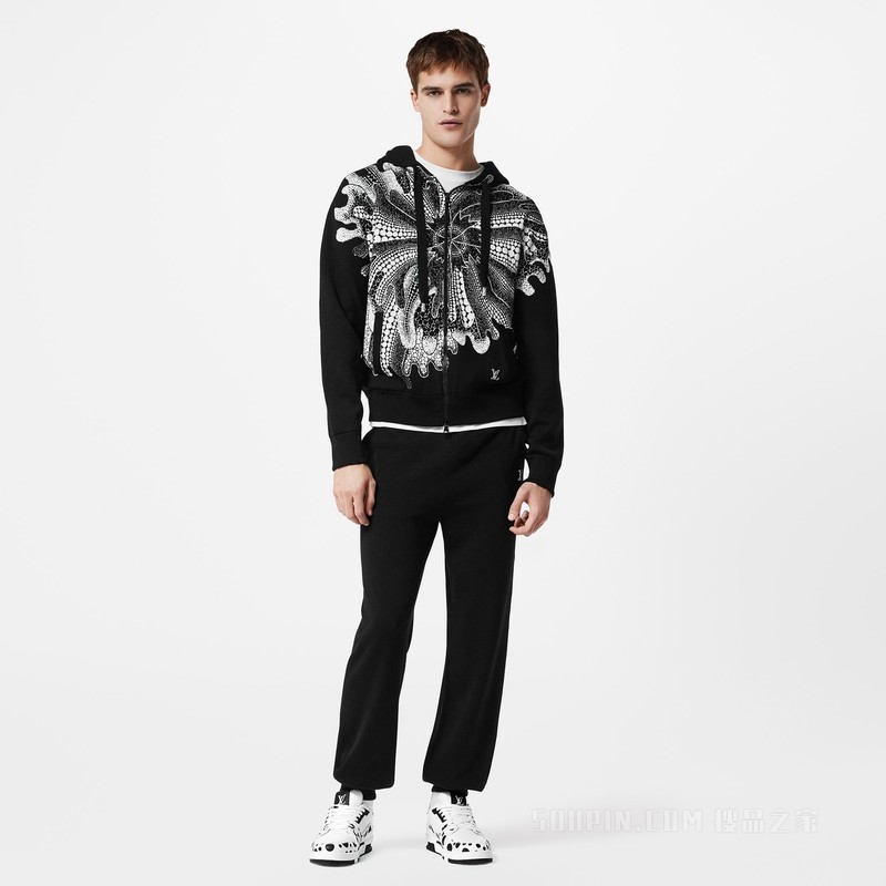 LV x YK PSYCHEDELIC FLOWER 拉链连帽衫