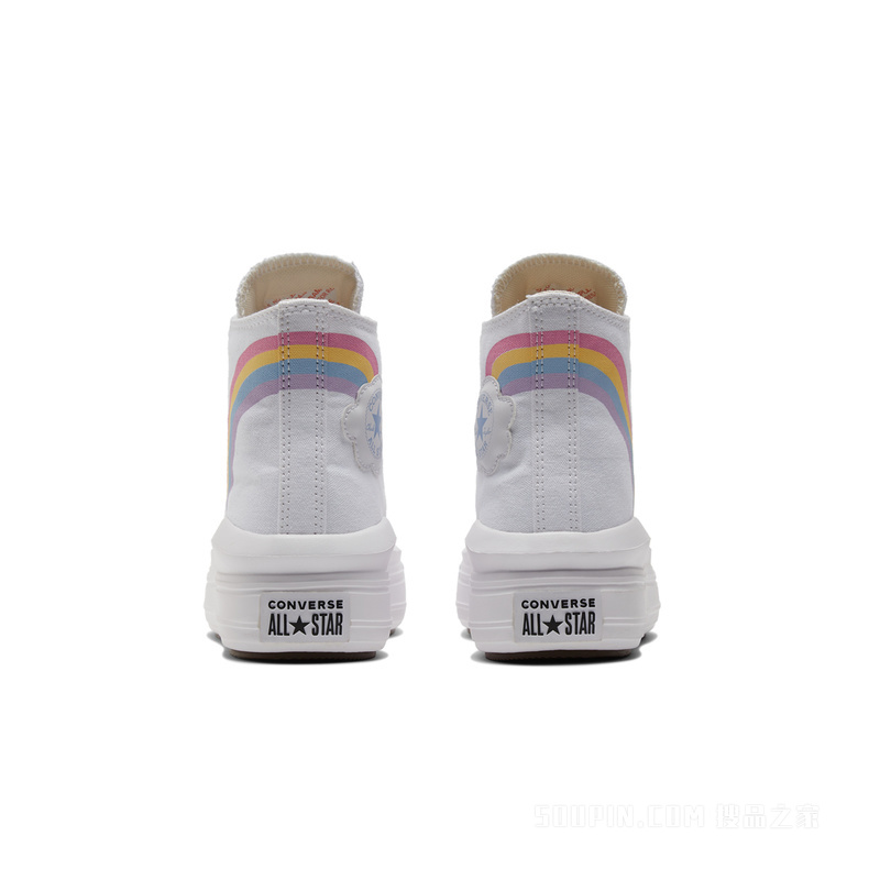 【儿童】All Star Move大童厚底彩虹休闲运动鞋 中性 白色