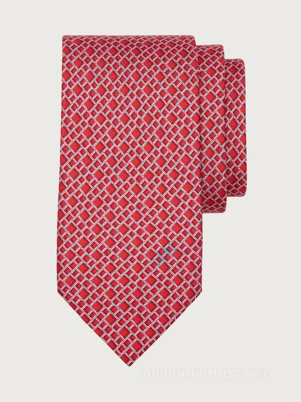 字谜印花桑蚕丝领带