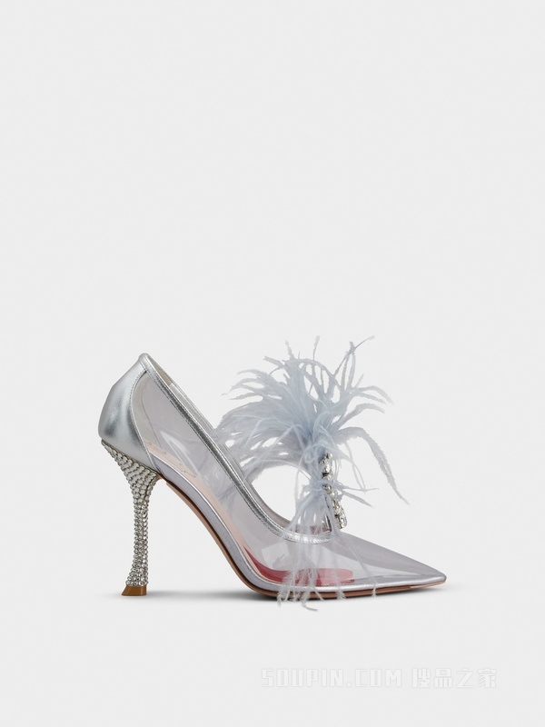 I Love Vivier羽毛PVC高跟鞋 彩色