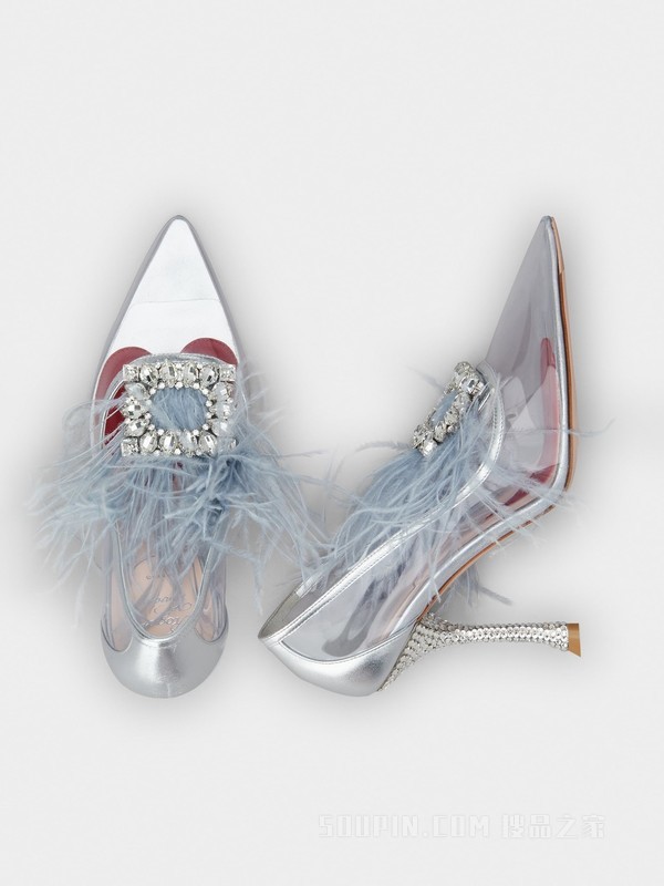 I Love Vivier羽毛PVC高跟鞋 彩色