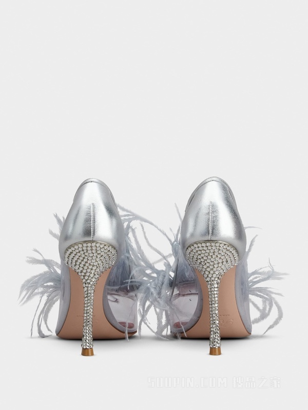 I Love Vivier羽毛PVC高跟鞋 彩色